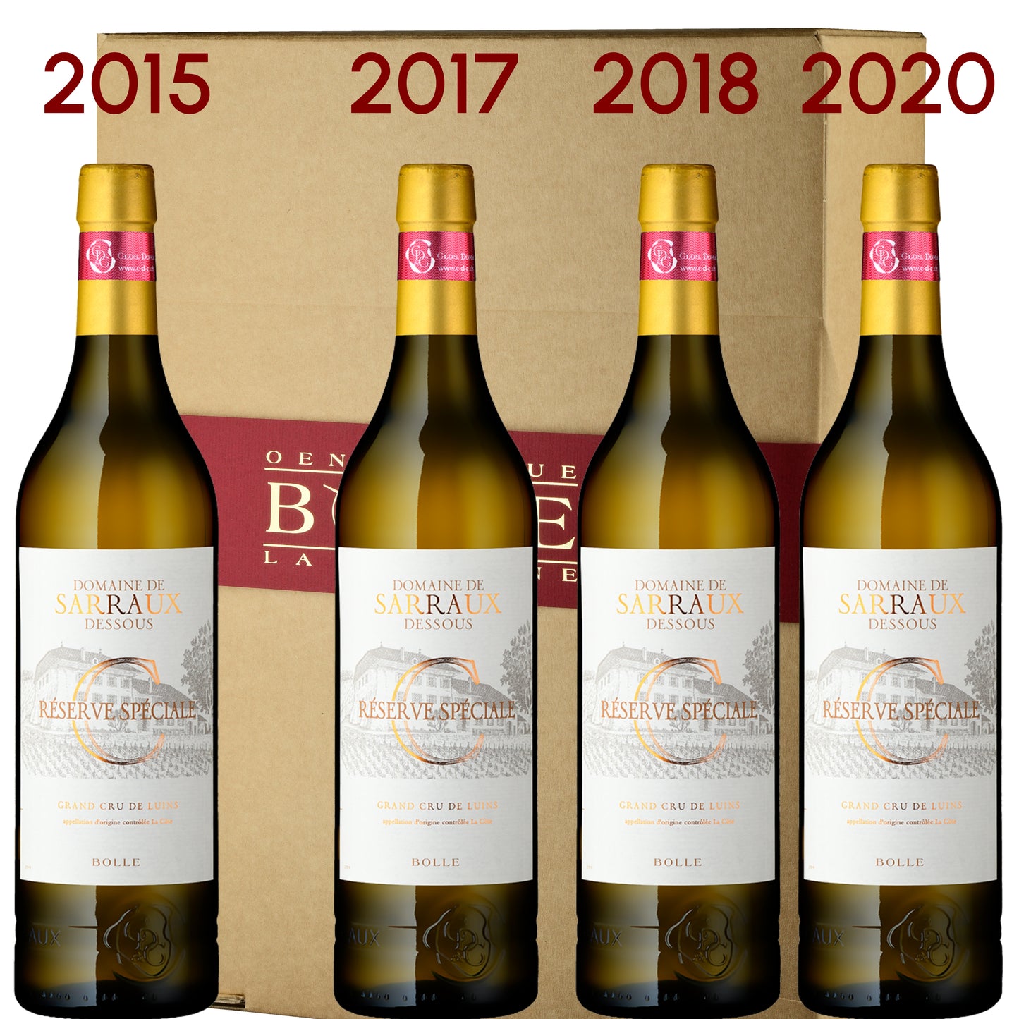 Coffret découverte 4 bouteilles Domaine de Sarraux-Dessous Chasselas Réserve Spéciale