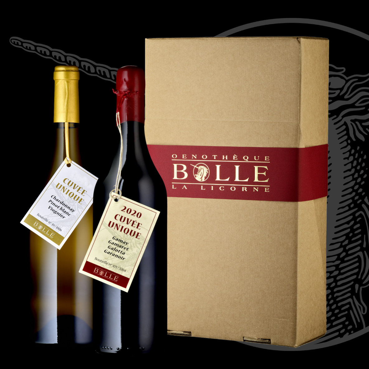 Geschenkbox 2 Flaschen Cuvée Unique AOC La Côte